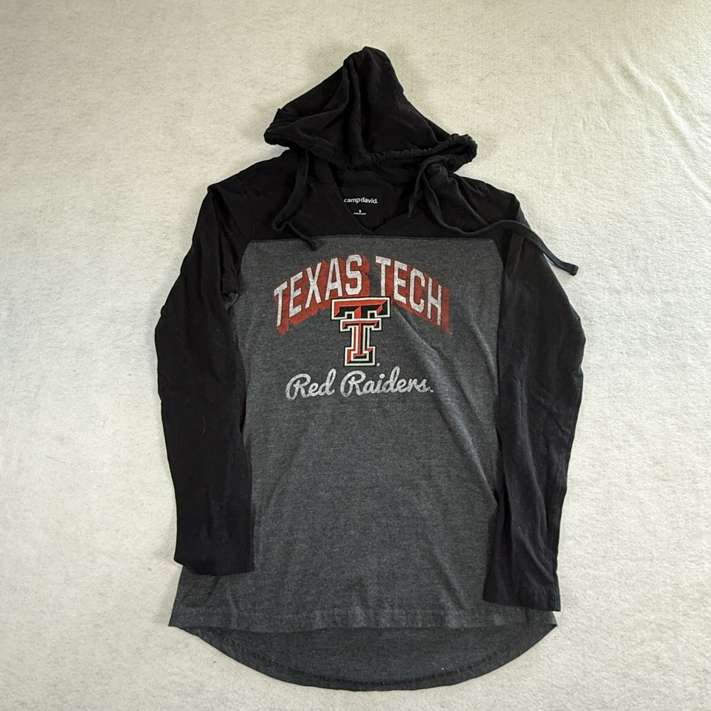 Texas Tech Hoodie Women Small Black And Gray Hooded Shirt